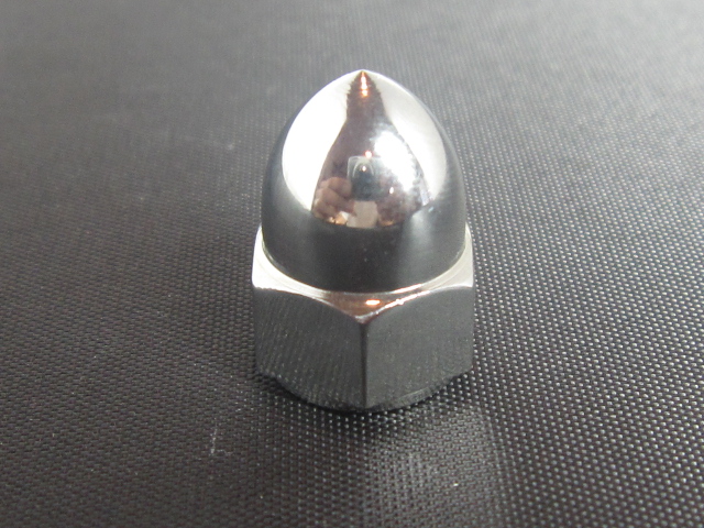 (image for) #GW21961 M10 x 1.25 High Crown Acorn nut polished chrome
